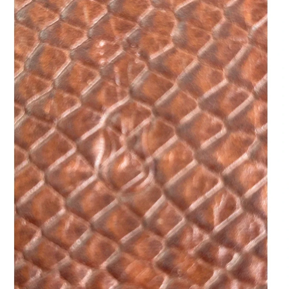 Handmade USA Western Bronco Leather Trifold Wallet Brown Salmon Skin